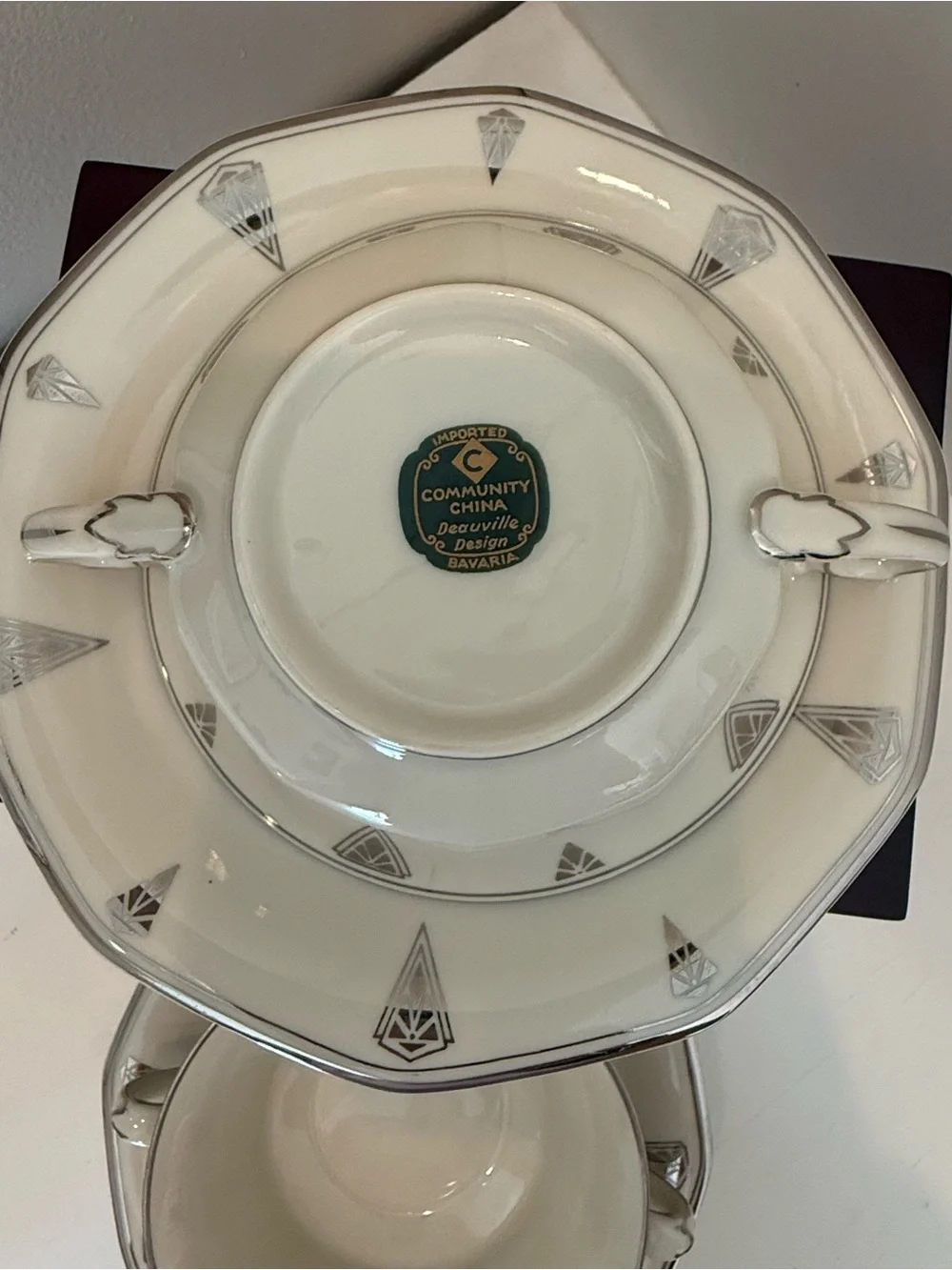 Community China Deauville Cream Soup Bowl & Underplate Bavaria- PLEASE READ